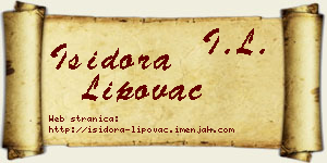 Isidora Lipovac vizit kartica